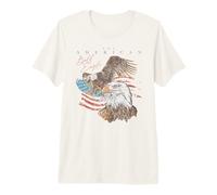 Trendy Apparel 4th of July The American Bald Eagle US Flag Camiseta Premium