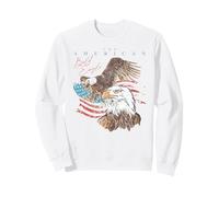 Trendy Apparel 4th of July The American Bald Eagle US Flag Sudadera