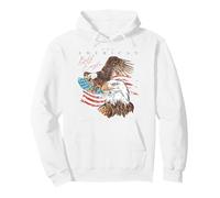 Trendy Apparel 4th of July The American Bald Eagle US Flag Sudadera con Capucha