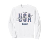 Trendy Apparel 4th of July USA America Since 1776 Bold Text Sudadera