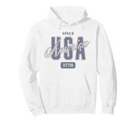 Trendy Apparel 4th of July USA America Since 1776 Bold Text Sudadera con Capucha