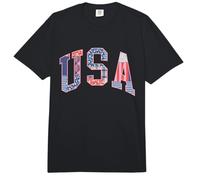Trendy Apparel 4th of July USA Red White & Blue Patchwork Comfort Colors Adult Heavyweight T-Shirt