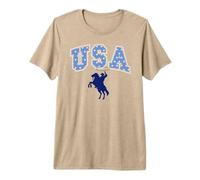 Trendy Apparel 4th of July USA Stars Cowboy Rodeo and Lasso Camiseta Premium