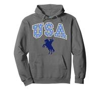 Trendy Apparel 4th of July USA Stars Cowboy Rodeo and Lasso Sudadera con Capucha