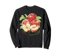 Trendy Apparel Apples Fruit Arrangement Watercolor Painting Sudadera