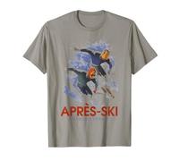 Trendy Apparel Apres-Ski Chamonix France Vintage Art Skiing Camiseta