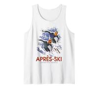 Trendy Apparel Apres-Ski Chamonix France Vintage Art Skiing Camiseta sin Mangas