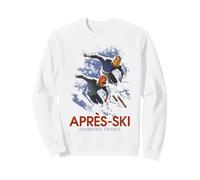 Trendy Apparel Apres-Ski Chamonix France Vintage Art Skiing Sudadera