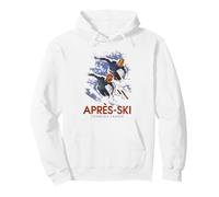 Trendy Apparel Apres-Ski Chamonix France Vintage Art Skiing Sudadera con Capucha