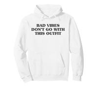 Trendy Apparel Bad Vides Don't Go with This Outfit Bold Text Sudadera con Capucha
