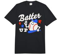 Trendy Apparel Batter Up Happy Cartoon Baseball Ready To Bat Comfort Colors Adult Heavyweight T-Shirt