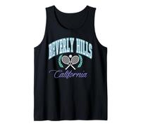 Trendy Apparel Beverly Hills California Tennis Raquet Crest Camiseta sin Mangas