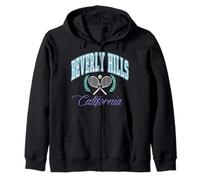 Trendy Apparel Beverly Hills California Tennis Raquet Crest Sudadera con Capucha