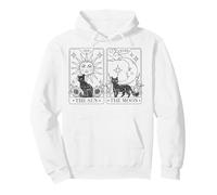 Trendy Apparel Black Cats Tarot Cards The Sun and The Moon Sudadera con Capucha