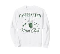 Trendy Apparel Caffeinated Mom Club Sunglasses & Iced Coffee Sudadera