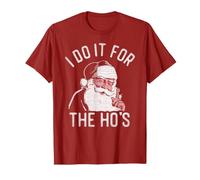 Trendy Apparel Christmas I Do It For The Ho'S Santa Clause Camiseta