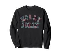 Trendy Apparel Christmas Jolly Plaid Bold Lettering Sudadera
