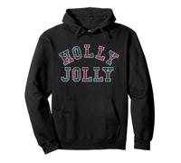 Trendy Apparel Christmas Jolly Plaid Bold Lettering Sudadera con Capucha