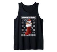 Trendy Apparel Christmas Merry Slothmas Ugly Sweater Camiseta sin Mangas