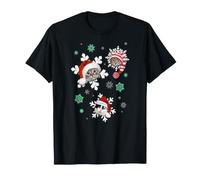 Trendy Apparel Christmas Santa Cats Snowflake Winter Camiseta