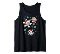 Trendy Apparel Christmas Santa Cats Snowflake Winter Camiseta sin Mangas