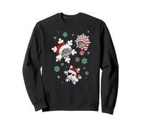 Trendy Apparel Christmas Santa Cats Snowflake Winter Sudadera