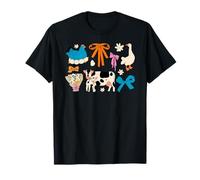 Trendy Apparel Cute Farm Animals Flowers and Bows Showcase Camiseta