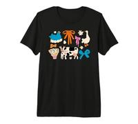 Trendy Apparel Cute Farm Animals Flowers and Bows Showcase Camiseta Premium