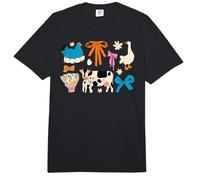 Trendy Apparel Cute Farm Animals Flowers and Bows Showcase Comfort Colors Adult Heavyweight T-Shirt