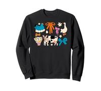 Trendy Apparel Cute Farm Animals Flowers and Bows Showcase Sudadera