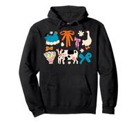 Trendy Apparel Cute Farm Animals Flowers and Bows Showcase Sudadera con Capucha