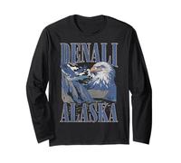 Trendy Apparel Denali Alaska Epic Bald Eagle Mountain Side Manga Larga