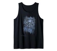 Trendy Apparel Distressed Skull Wings and Blades Graveyard Camiseta sin Mangas