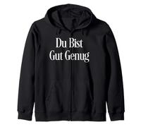 Trendy Apparel Du BIST Gut Genug Large Text Gen Z Meme Sudadera con Capucha