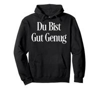Trendy Apparel Du BIST Gut Genug Large Text Gen Z Meme Sudadera con Capucha