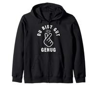 Trendy Apparel Du BIST Gut Genug You Are Good Enough Heart Sudadera con Capucha