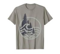 Trendy Apparel Dusk Nature Moonless Forest Somber Waves Camiseta