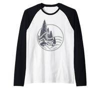 Trendy Apparel Dusk Nature Moonless Forest Somber Waves Camiseta Manga Raglan