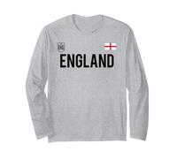 Trendy Apparel England Bold Text National Crest & Flag Badge Manga Larga
