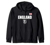 Trendy Apparel England Shield Crest & Chest St. George Flag Sudadera con Capucha