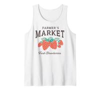 Trendy Apparel Farmer's Market Fresh Strawberries Showcase Camiseta sin Mangas