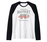 Trendy Apparel Farmer's Market Fresh Strawberries Vintage Camiseta Manga Raglan