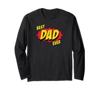 Trendy Apparel Father's Day Best Dad Ever como Book Style Manga Larga