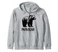Trendy Apparel Father's Day Papa Bear Grizzly Bear Sudadera con Capucha
