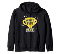 Trendy Apparel Father's Day World'S Best Dad Gold Trophy Sudadera con Capucha