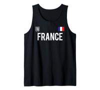 Trendy Apparel France Bold Text National Crest & Flag Badge Camiseta sin Mangas