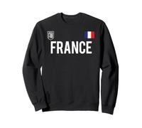 Trendy Apparel France Bold Text National Crest & Flag Badge Sudadera