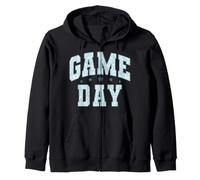 Trendy Apparel Game Day Big Floral Pattern Letter Fill Font Sudadera con Capucha