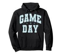 Trendy Apparel Game Day Big Floral Pattern Letter Fill Font Sudadera con Capucha