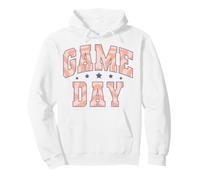 Trendy Apparel Game Day Big Striped Pattern Letter Font Sudadera con Capucha